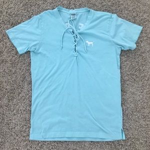 Victoria’s Secret PINK lace-up tee